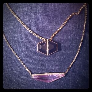 Henri Bendel Double Pendant Necklace